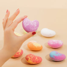 Load image into Gallery viewer, Love Shaped Bath Salt Ball Essential Oil Bath Bubble Ball Moisturizing Nourishing Skin Care Fragrant Body Cleansing Shower Ball
