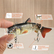 Load image into Gallery viewer, 1PC 13CM/42G Electronic Lure Bait USB Charging Propeller Automatic Swimming Double Hook Bait Fishing Accessories
