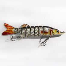 Load image into Gallery viewer, 1PC 12.5CM/17G Nine Section Lure Bait Flexible Swimming Posture Simulation Esox Reicherti Fake Bait
