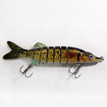 Load image into Gallery viewer, 1PC 12.5CM/17G Nine Section Lure Bait Flexible Swimming Posture Simulation Esox Reicherti Fake Bait
