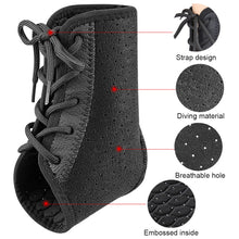 Load image into Gallery viewer, 1PC Lace-Up Adjustable Pressure Ankle Guard Hot Press Molded Breathable Argyle Sports Ankle Guard For Fitness Ball Games
