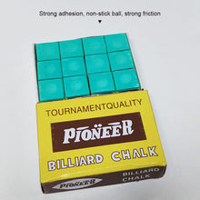 Load image into Gallery viewer, 1Box /12PCS Billiard Cue Tip Chalk Rod Head Non-Slip Powder Billiard Supplies
