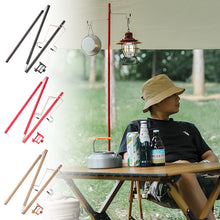 Load image into Gallery viewer, Outdoor Camping Folding Lamp Stand Aluminum Alloy Desktop Lamp Post Bracket Lighting Camp Hanging Stand Camping Hanging Lamp Post

