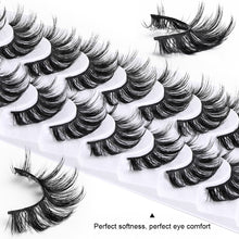 Load image into Gallery viewer, 10 Pair Set Thick False Eyelash Beautiful Eyelash Long Black Terrier Thick Eyelash Extend Ion Performance Decoration Eyelashes
