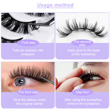 Load image into Gallery viewer, 10 Pair Set Thick False Eyelash Beautiful Eyelash Long Black Terrier Thick Eyelash Extend Ion Performance Decoration Eyelashes
