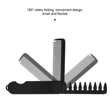 Load image into Gallery viewer, Multifuncional Portable Plastic Folding Pocket Combs Barber Men Oil Head Beard Combs Hair Styling Wide Tooth Combs
