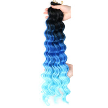 Load image into Gallery viewer, Chemical Fiber High-temperature Silk Wig Hair Handle Wave Crochet Hair Curved Hair Handle Crochet Hair Braided Dirty Braid Wig
