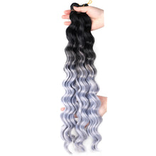 Load image into Gallery viewer, Chemical Fiber High-temperature Silk Wig Hair Handle Wave Crochet Hair Curved Hair Handle Crochet Hair Braided Dirty Braid Wig
