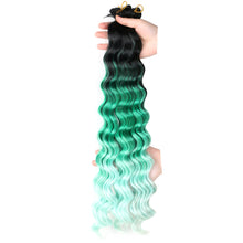 Load image into Gallery viewer, Chemical Fiber High-temperature Silk Wig Hair Handle Wave Crochet Hair Curved Hair Handle Crochet Hair Braided Dirty Braid Wig
