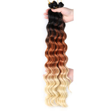 Load image into Gallery viewer, Chemical Fiber High-temperature Silk Wig Hair Handle Wave Crochet Hair Curved Hair Handle Crochet Hair Braided Dirty Braid Wig
