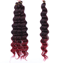 Load image into Gallery viewer, Chemical Fiber High-temperature Silk Wig Hair Handle Wave Crochet Hair Curved Hair Handle Crochet Hair Braided Dirty Braid Wig
