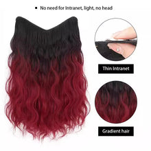 Load image into Gallery viewer, Wig Piece One Piece Paris Painted Gradient Women's Long Hair Curly Hair Increased Volume Fluffy Water Ripple Simulated Hair Patch
