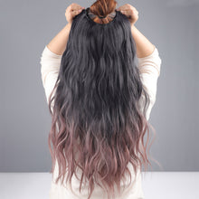 Load image into Gallery viewer, Wig Piece One Piece Paris Painted Gradient Women's Long Hair Curly Hair Increased Volume Fluffy Water Ripple Simulated Hair Patch
