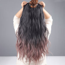 Load image into Gallery viewer, Wig Piece One Piece Paris Painted Gradient Women's Long Hair Curly Hair Increased Volume Fluffy Water Ripple Simulated Hair Patch
