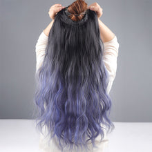 Load image into Gallery viewer, Wig Piece One Piece Paris Painted Gradient Women's Long Hair Curly Hair Increased Volume Fluffy Water Ripple Simulated Hair Patch
