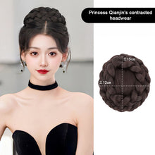 Load image into Gallery viewer, Maruko Hair Bun Wig Female Heiress Princess Head Simulated Hair Bun Hair Accessory Bride's Hair Bun Headband
