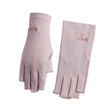 Load image into Gallery viewer, Half Finger Gloves for Sun Protection Women's Summer Driving UV Protection Cotton Thin Design Cycling Anti Slip Leak Proof Half Finger Nail Gloves
