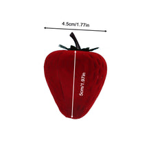 Load image into Gallery viewer, Strawberry Ring Box Children's Cute Jewelry Box Plush Storage Box Gift Box Jewelry Box
