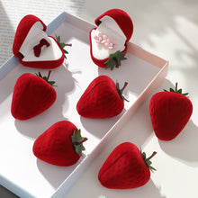 Load image into Gallery viewer, Strawberry Ring Box Children's Cute Jewelry Box Plush Storage Box Gift Box Jewelry Box

