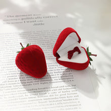 Load image into Gallery viewer, Strawberry Ring Box Children's Cute Jewelry Box Plush Storage Box Gift Box Jewelry Box
