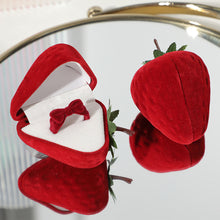 Load image into Gallery viewer, Strawberry Ring Box Children's Cute Jewelry Box Plush Storage Box Gift Box Jewelry Box
