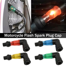 Load image into Gallery viewer, Motorcycle Flash Spark Plug Cap Ignition Spark Plug Cap 90Degree Flashing Spark Plug Cap
