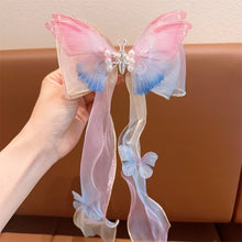 Load image into Gallery viewer, Bowknot Ribbon Hair Clip Multicoloured Temperamental Gradient Butterfly Hairpin Headwear Hair Accessories for Children
