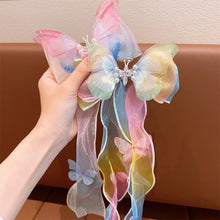 Load image into Gallery viewer, Bowknot Ribbon Hair Clip Multicoloured Temperamental Gradient Butterfly Hairpin Headwear Hair Accessories for Children
