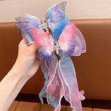 Load image into Gallery viewer, Bowknot Ribbon Hair Clip Multicoloured Temperamental Gradient Butterfly Hairpin Headwear Hair Accessories for Children
