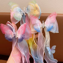 Load image into Gallery viewer, Bowknot Ribbon Hair Clip Multicoloured Temperamental Gradient Butterfly Hairpin Headwear Hair Accessories for Children
