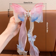 Load image into Gallery viewer, Bowknot Ribbon Hair Clip Multicoloured Temperamental Gradient Butterfly Hairpin Headwear Hair Accessories for Children
