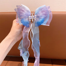 Load image into Gallery viewer, Bowknot Ribbon Hair Clip Multicoloured Temperamental Gradient Butterfly Hairpin Headwear Hair Accessories for Children
