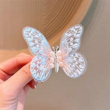 Load image into Gallery viewer, Lace Butterfly Hair Clip Sweet Fabric Embroidery Bangs Hairpin Cute Lively Butterfly Headwear Hair Accessories for Children
