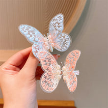 Load image into Gallery viewer, Lace Butterfly Hair Clip Sweet Fabric Embroidery Bangs Hairpin Cute Lively Butterfly Headwear Hair Accessories for Children
