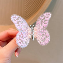Load image into Gallery viewer, Lace Butterfly Hair Clip Sweet Fabric Embroidery Bangs Hairpin Cute Lively Butterfly Headwear Hair Accessories for Children
