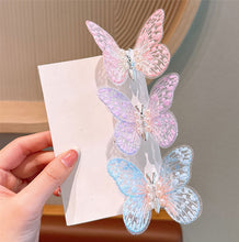 Load image into Gallery viewer, Lace Butterfly Hair Clip Sweet Fabric Embroidery Bangs Hairpin Cute Lively Butterfly Headwear Hair Accessories for Children
