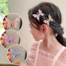 Load image into Gallery viewer, Rhinestone Butterfly Hairpin Three-dimensional Lively Moving Wings Lovely Bangs Hair Clip Headwear Hair Styling Accessories
