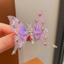 Load image into Gallery viewer, Rhinestone Butterfly Hairpin Three-dimensional Lively Moving Wings Lovely Bangs Hair Clip Headwear Hair Styling Accessories
