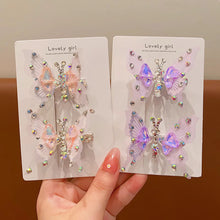 Load image into Gallery viewer, Rhinestone Butterfly Hairpin Three-dimensional Lively Moving Wings Lovely Bangs Hair Clip Headwear Hair Styling Accessories
