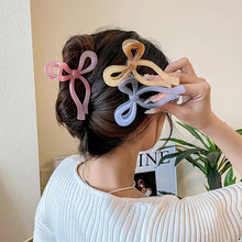 Load image into Gallery viewer, Elegant Bowknot Hair Clip Simple Temperamental Updo Hairpin Hair Claw Clip Multicolor Headwear Hair Accessory for Women
