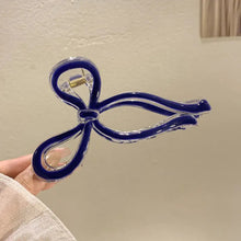 Load image into Gallery viewer, Elegant Bowknot Hair Clip Simple Temperamental Updo Hairpin Hair Claw Clip Multicolor Headwear Hair Accessory for Women
