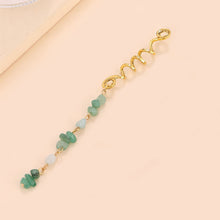 Load image into Gallery viewer, Personalized Natural Stone Pendant Hair Ring Fashionable Retro Braided Hair Tie Adjustable Hair Band Headwear Hair Accessories
