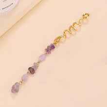 Load image into Gallery viewer, Personalized Natural Stone Pendant Hair Ring Fashionable Retro Braided Hair Tie Adjustable Hair Band Headwear Hair Accessories

