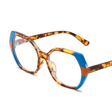 Load image into Gallery viewer, Oil Painting Style Large Frame Blue-light-blocking Glasses Fashionable Retro Colourful Decorative Glasses for Women
