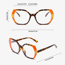 Load image into Gallery viewer, Oil Painting Style Large Frame Blue-light-blocking Glasses Fashionable Retro Colourful Decorative Glasses for Women
