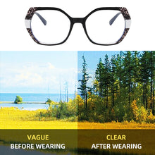 Load image into Gallery viewer, Oil Painting Style Large Frame Blue-light-blocking Glasses Fashionable Retro Colourful Decorative Glasses for Women
