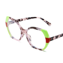 Load image into Gallery viewer, Oil Painting Style Large Frame Blue-light-blocking Glasses Fashionable Retro Colourful Decorative Glasses for Women

