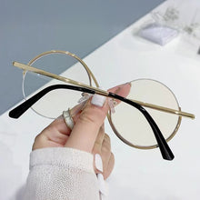 Load image into Gallery viewer, S-ring Metal Half-frame Blue-light-blocking Glasses Personalized Fashionable Durable Metal Hinge Glasses for Women
