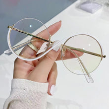 Load image into Gallery viewer, S-ring Metal Half-frame Blue-light-blocking Glasses Personalized Fashionable Durable Metal Hinge Glasses for Women
