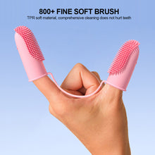Load image into Gallery viewer, Two-finger Pet Toothbrush Soft Durable Washable Tooth Cleaning Finger Cover Oral Care Cleaning Tool Pet Accessories
